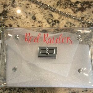 Clear Crossbody Bag with Silver Accents